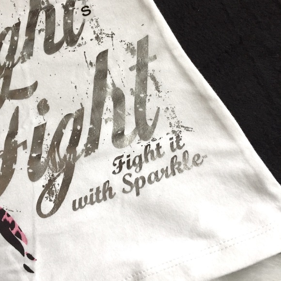 “Fight It With Sparkle” Cancer Awareness Tee Shirt - Picture 2 of 4